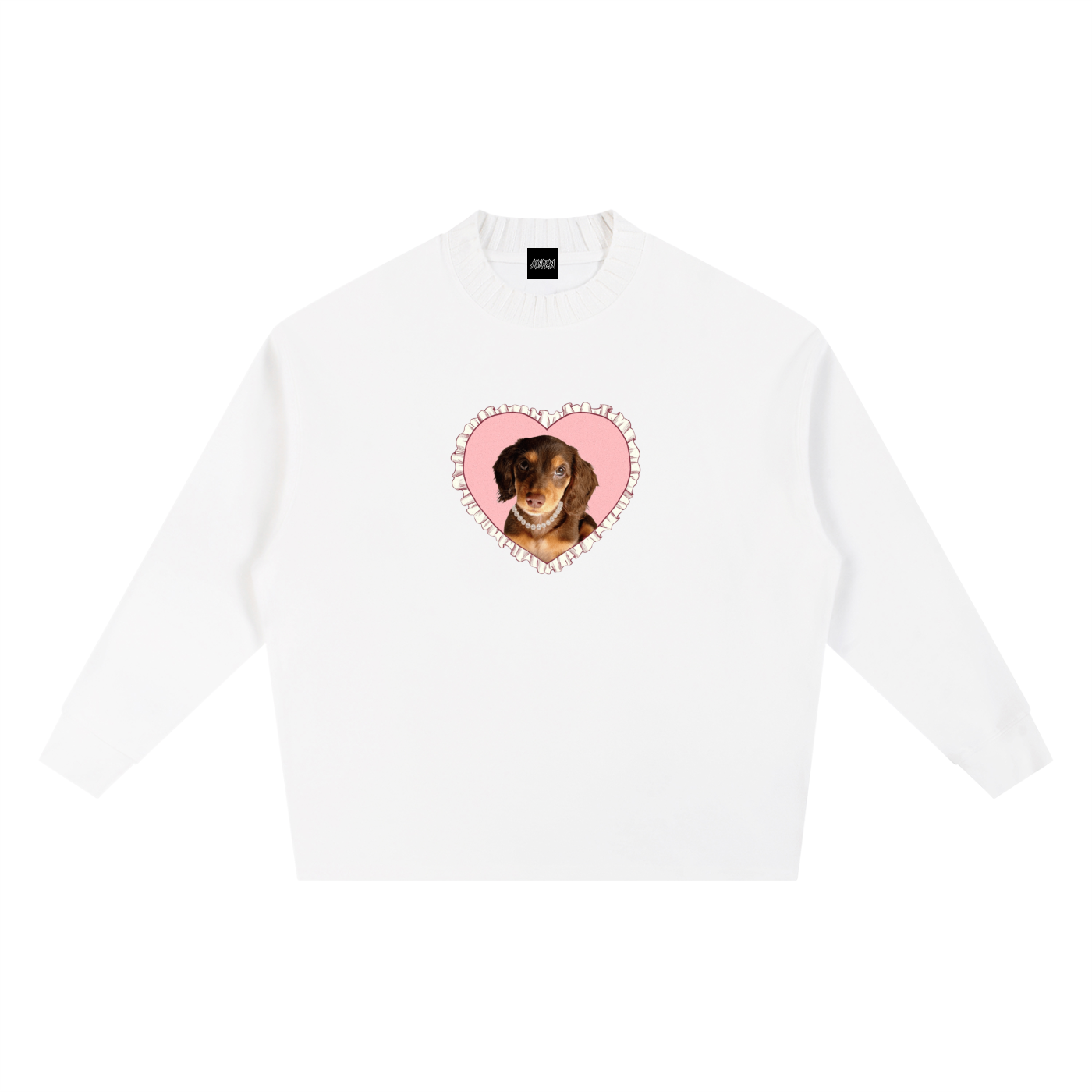 Marie B-Day Collection Knitted Round Neck Oversize Sweatshirt