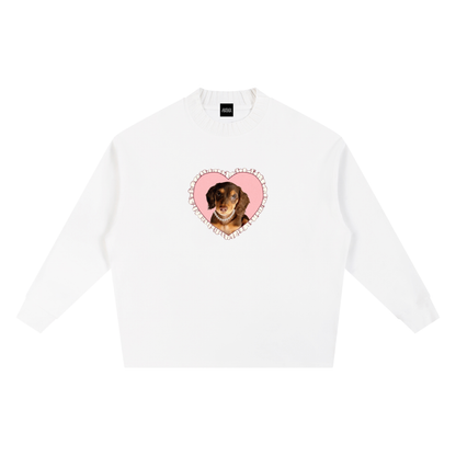 Marie B-Day Collection Knitted Round Neck Oversize Sweatshirt