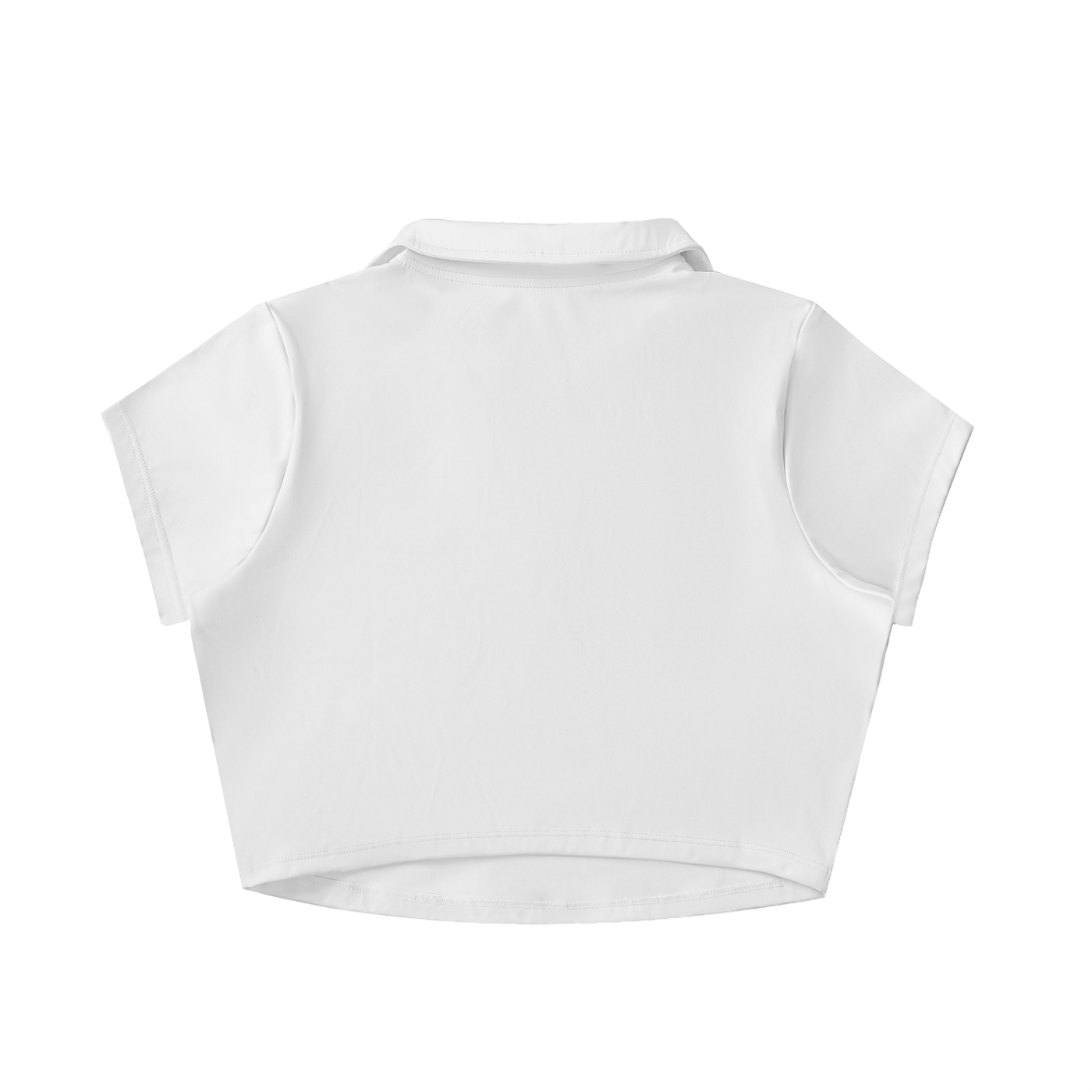 Aonaran Varsity V-Neck Lapel Crop Top