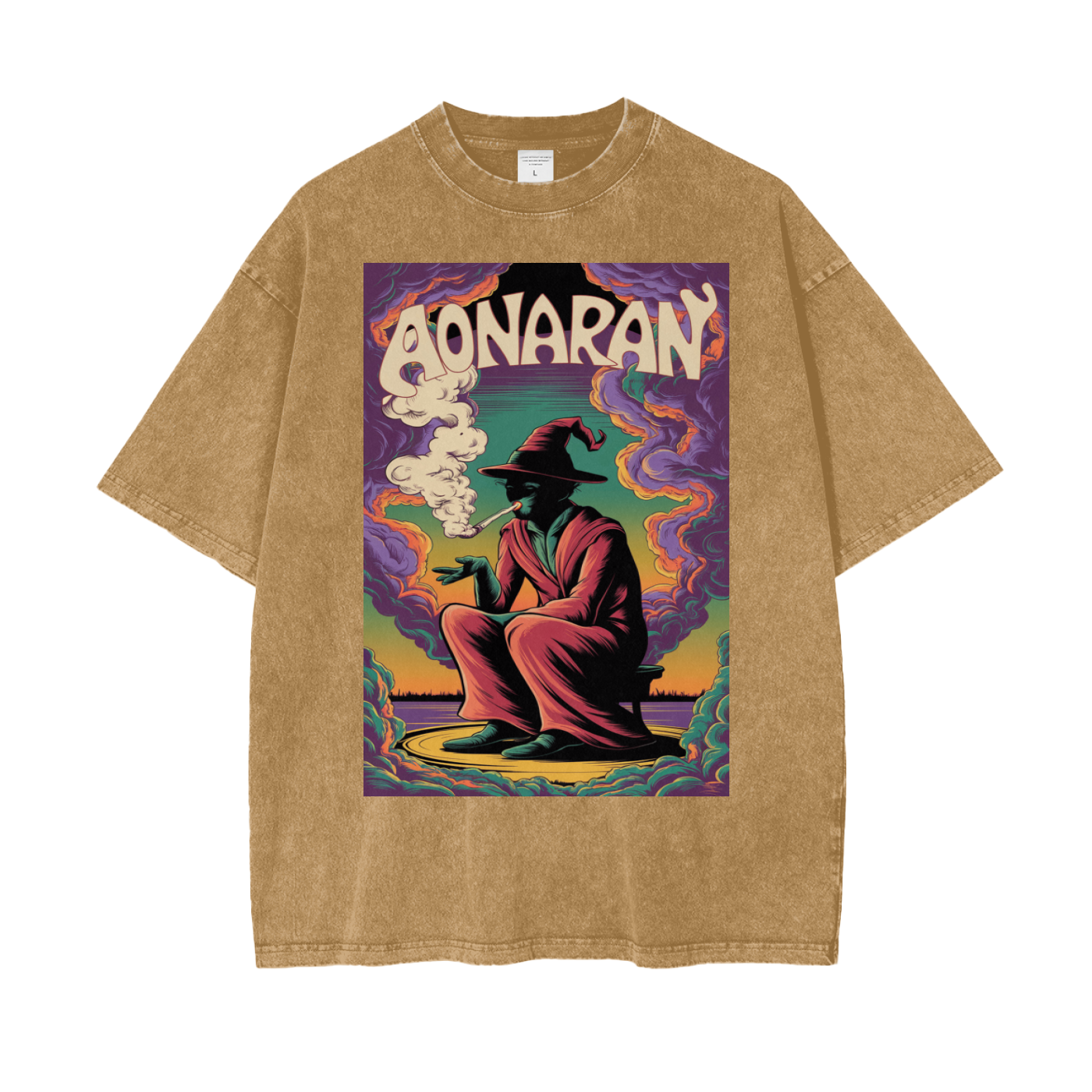 Aonaran Graphic Acid Wash Oversize T-Shirt