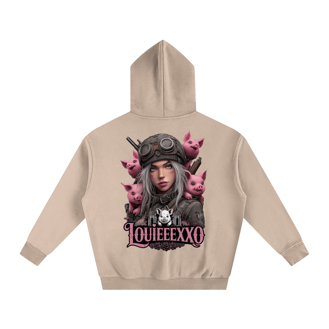 Louieeexxo Oversize Fleeced Hoodie
