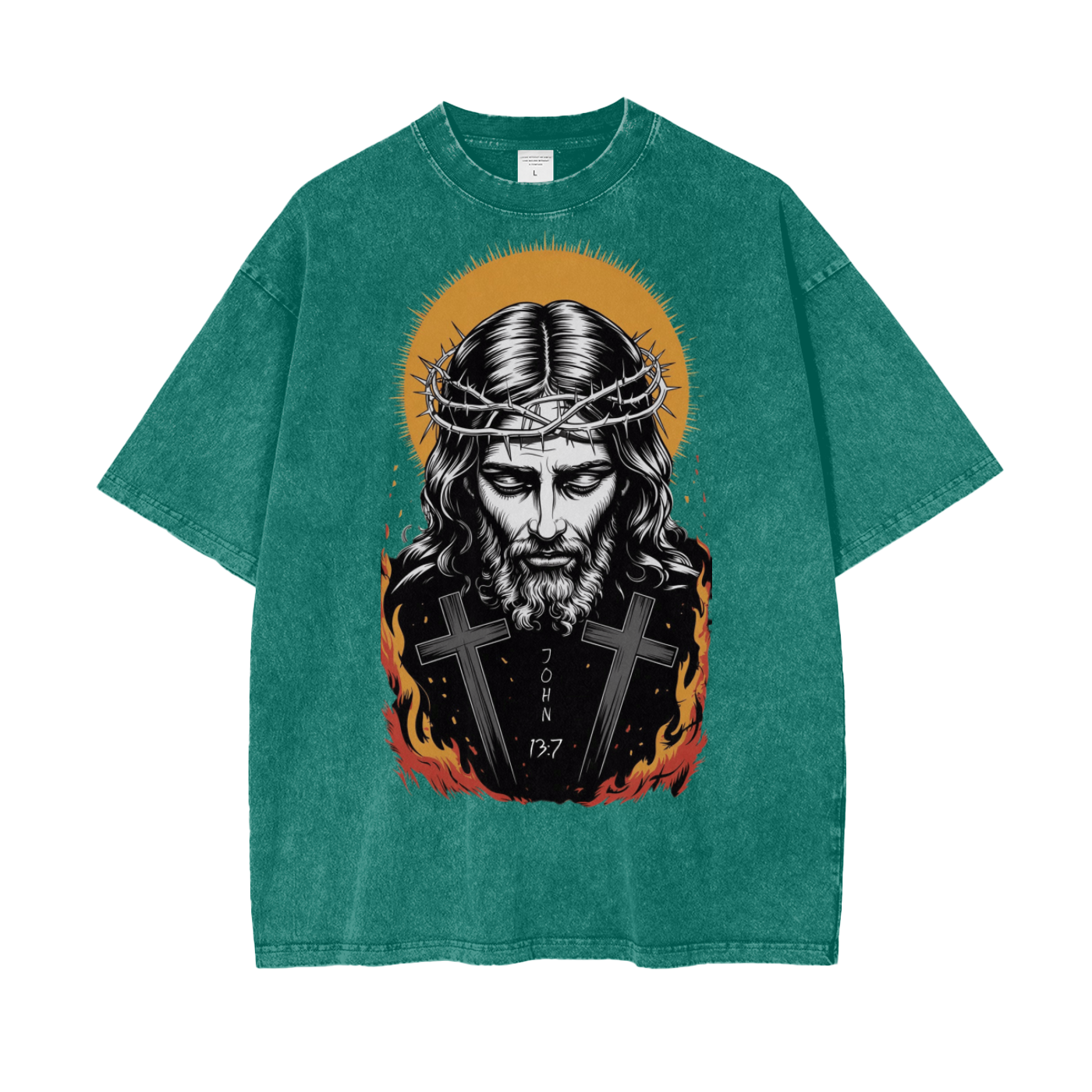 Jesus is King Oversize Snow Washed T-Shirt