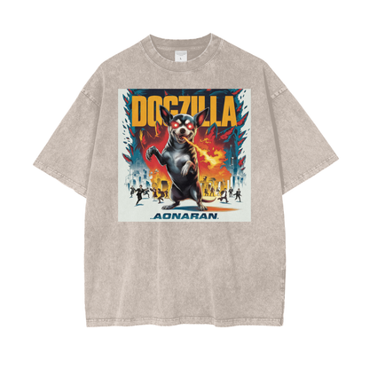 Aonaran Graphic Acid Wash Oversize T-Shirt