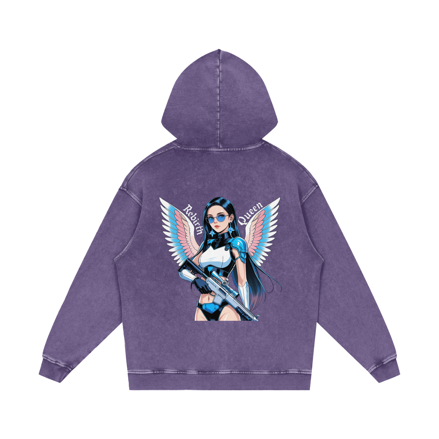 Livy J Acid Wash Oversize Hoodie