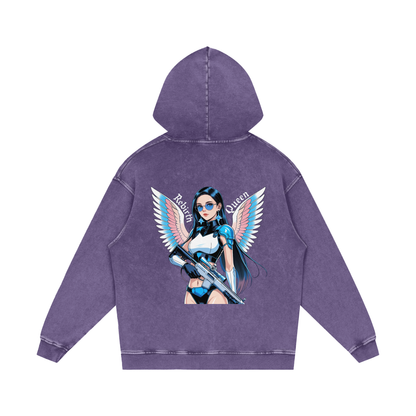 Livy J Acid Wash Oversize Hoodie