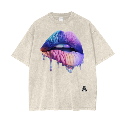 Aonaran Graphic Acid Wash Oversize T-Shirt