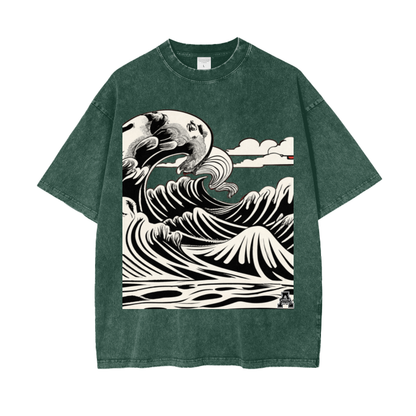 Aonaran Graphic Acid Wash Oversize T-Shirt