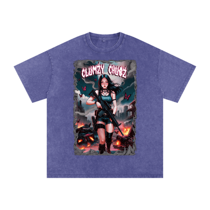 Clumzy Chubz Acid Wash Oversize T-Shirt