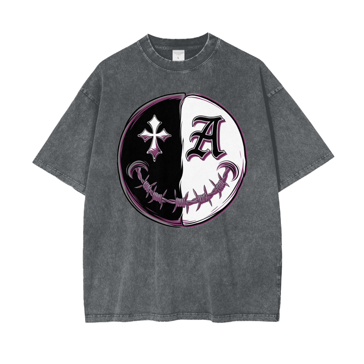 Aonaran Asylum Oversize Snow Washed T-Shirt