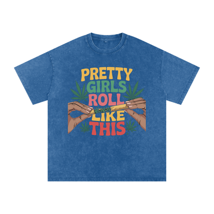 Aonaran 420 Acid Wash Oversize T-Shirt