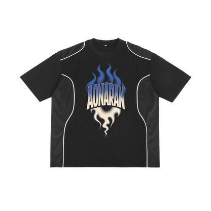 Aonaran Varsity Contrast Piped Panel T-Shirt