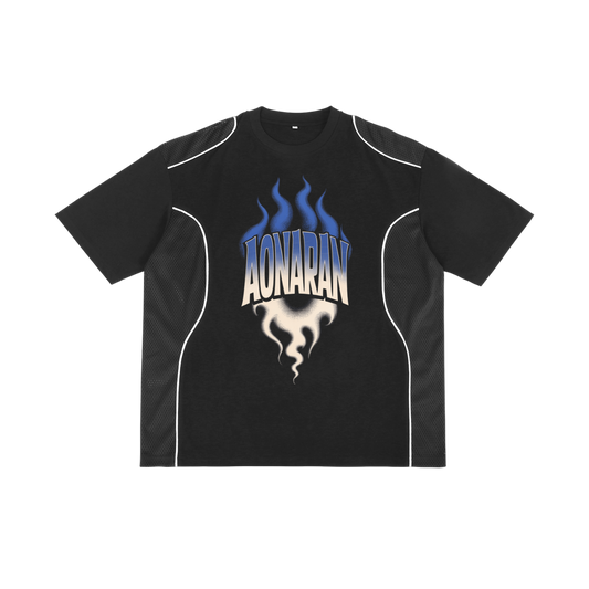 Aonaran Varsity Contrast Piped Panel T-Shirt