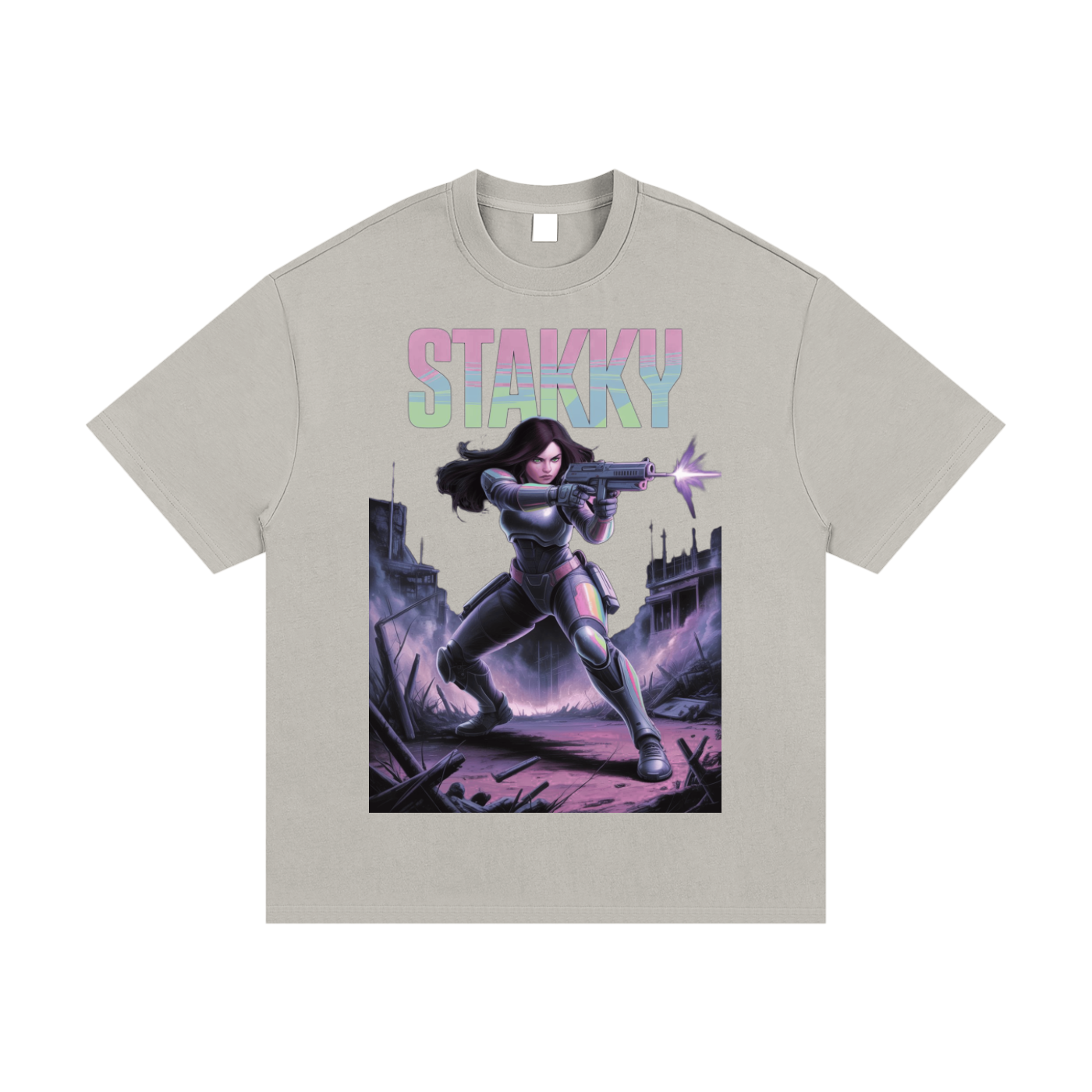 Stakky Season 2 Essential Heavyweight Cotton T-Shirt