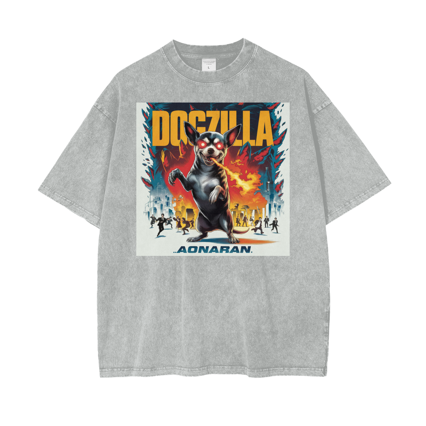 Aonaran Graphic Acid Wash Oversize T-Shirt