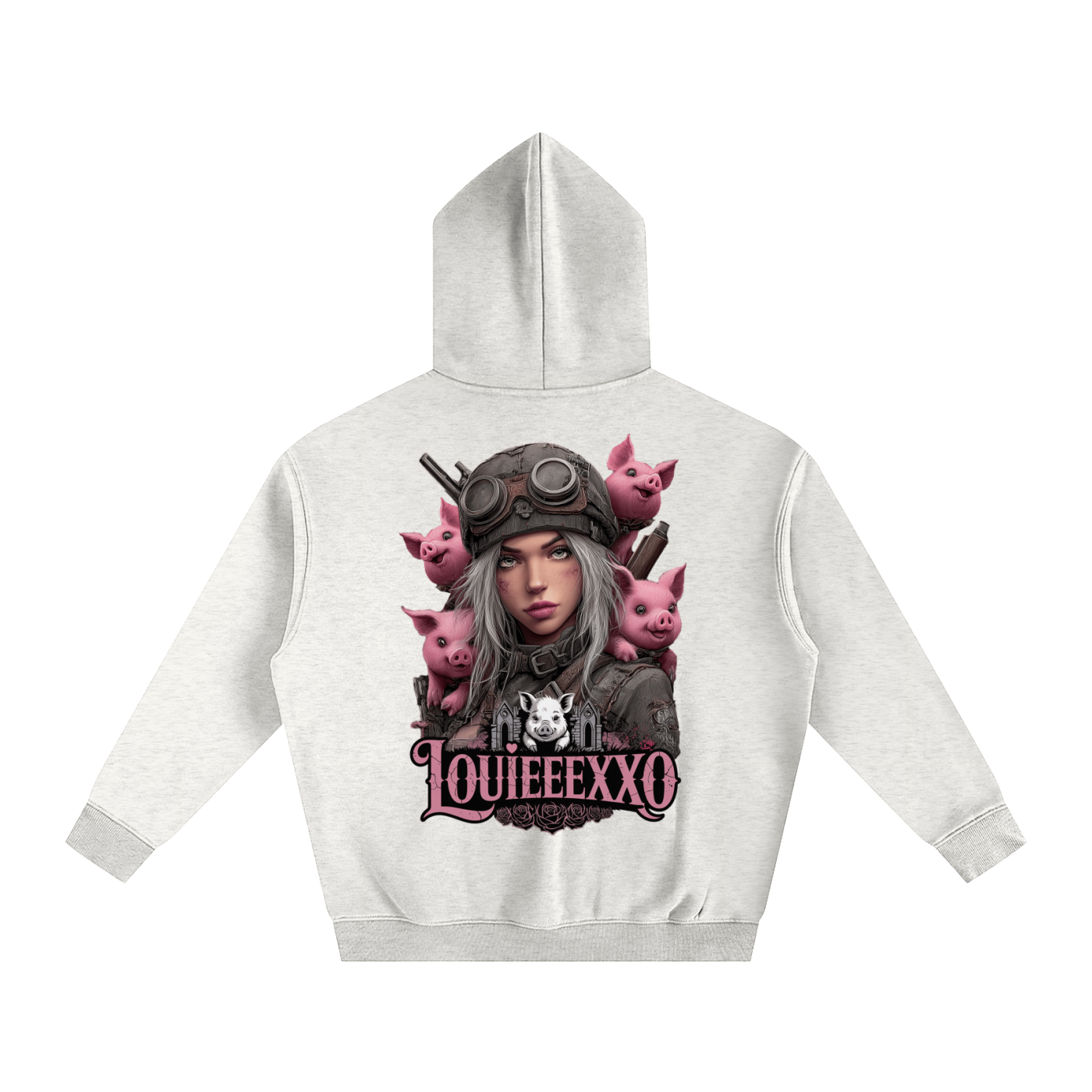 Louieeexxo Oversize Fleeced Hoodie