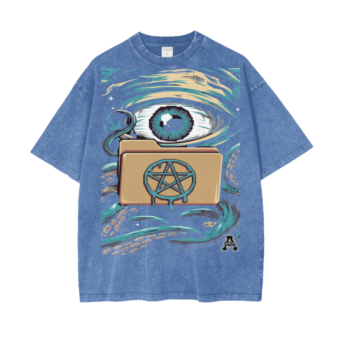 Aonaran Graphic Acid Wash Oversize T-Shirt