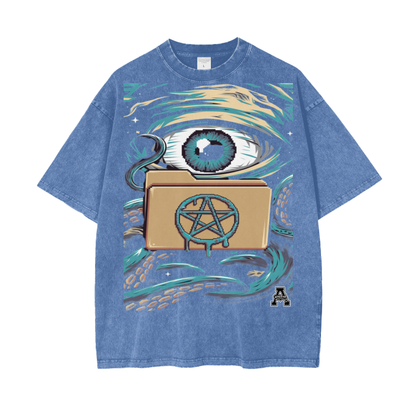 Aonaran Graphic Acid Wash Oversize T-Shirt
