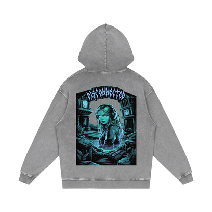 Disconnected Acid Wash Oversize Hoodie