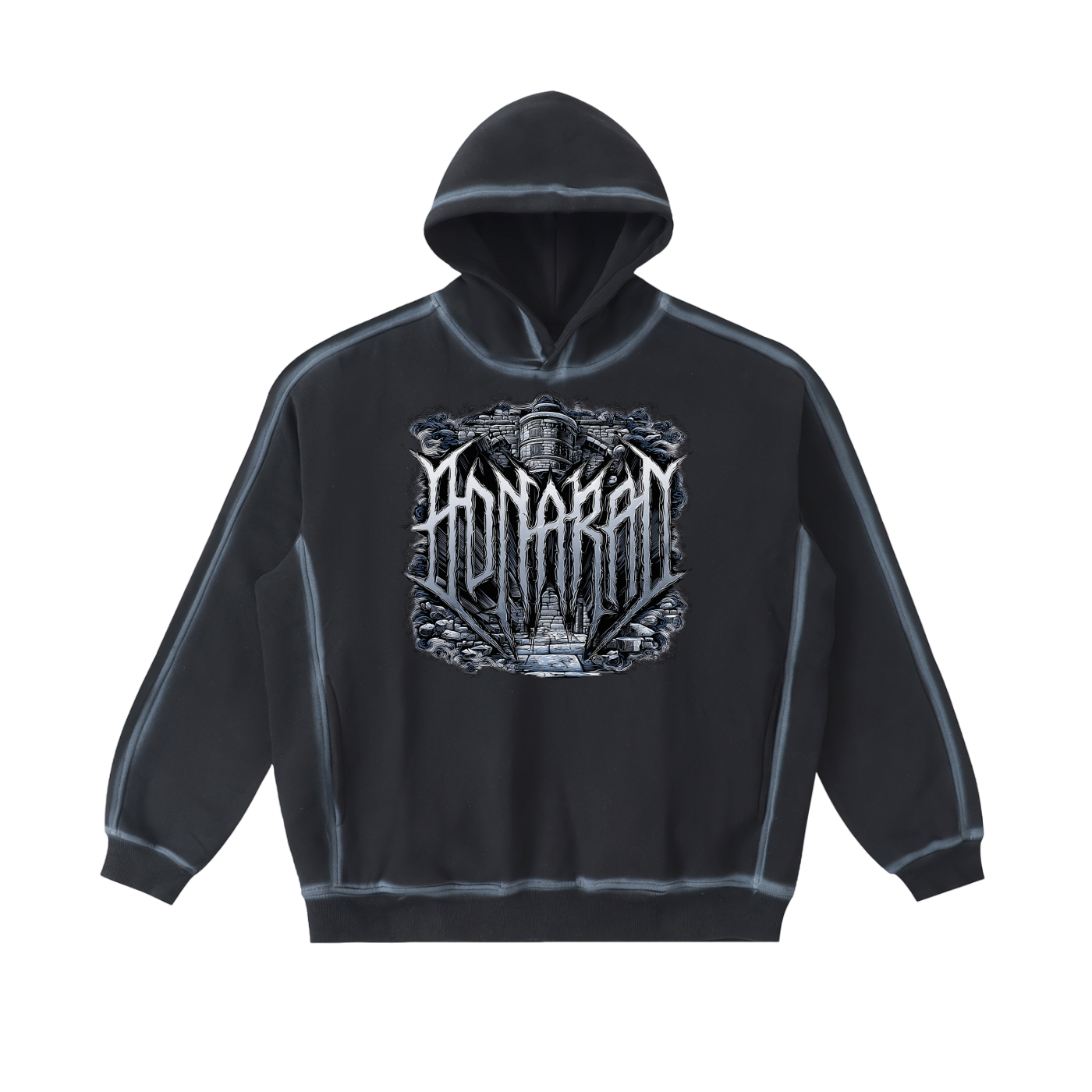 Aonaran Angelic Frost Sunfaded Edge Fleece Hoodie