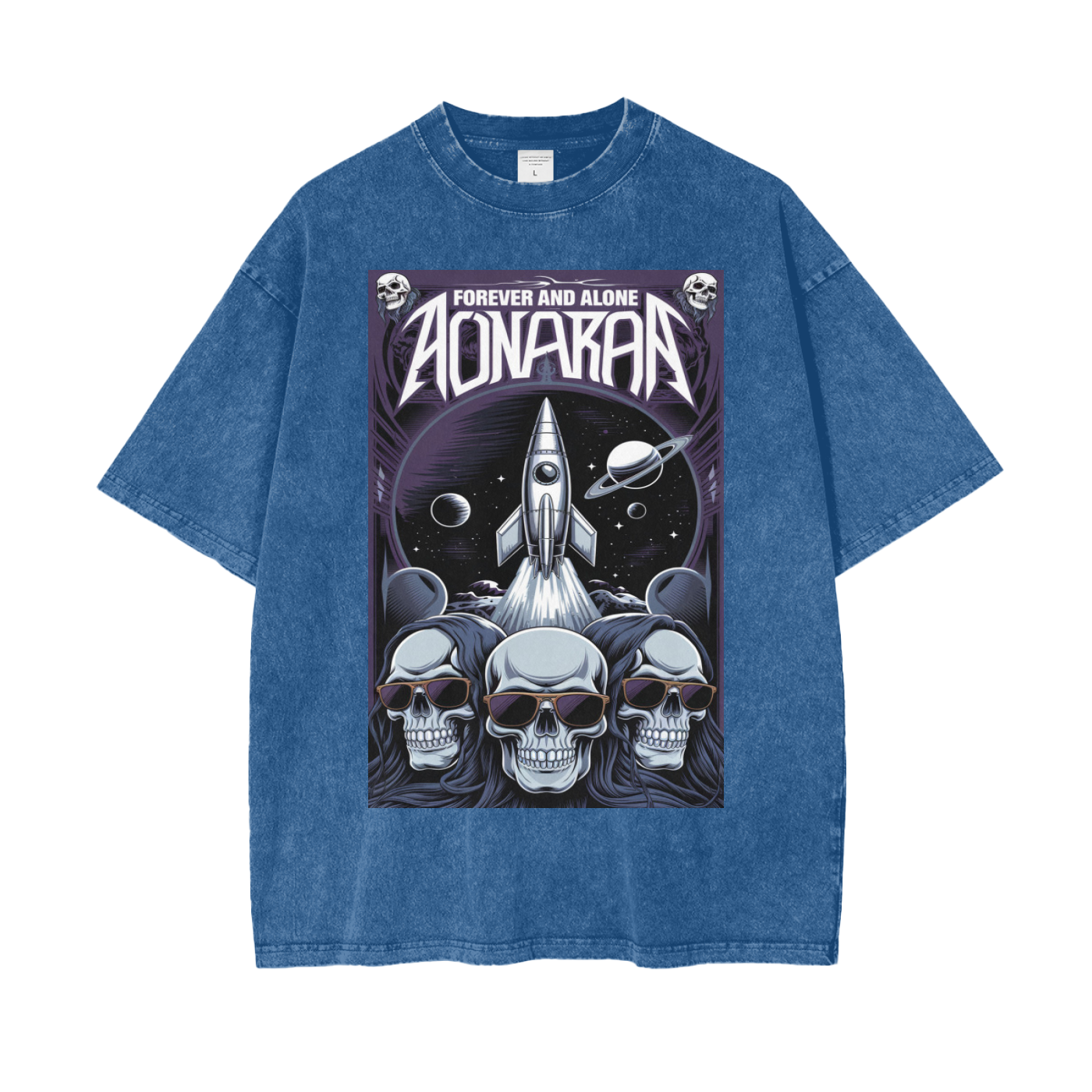 Aonaran Graphic Acid Wash Oversize T-Shirt