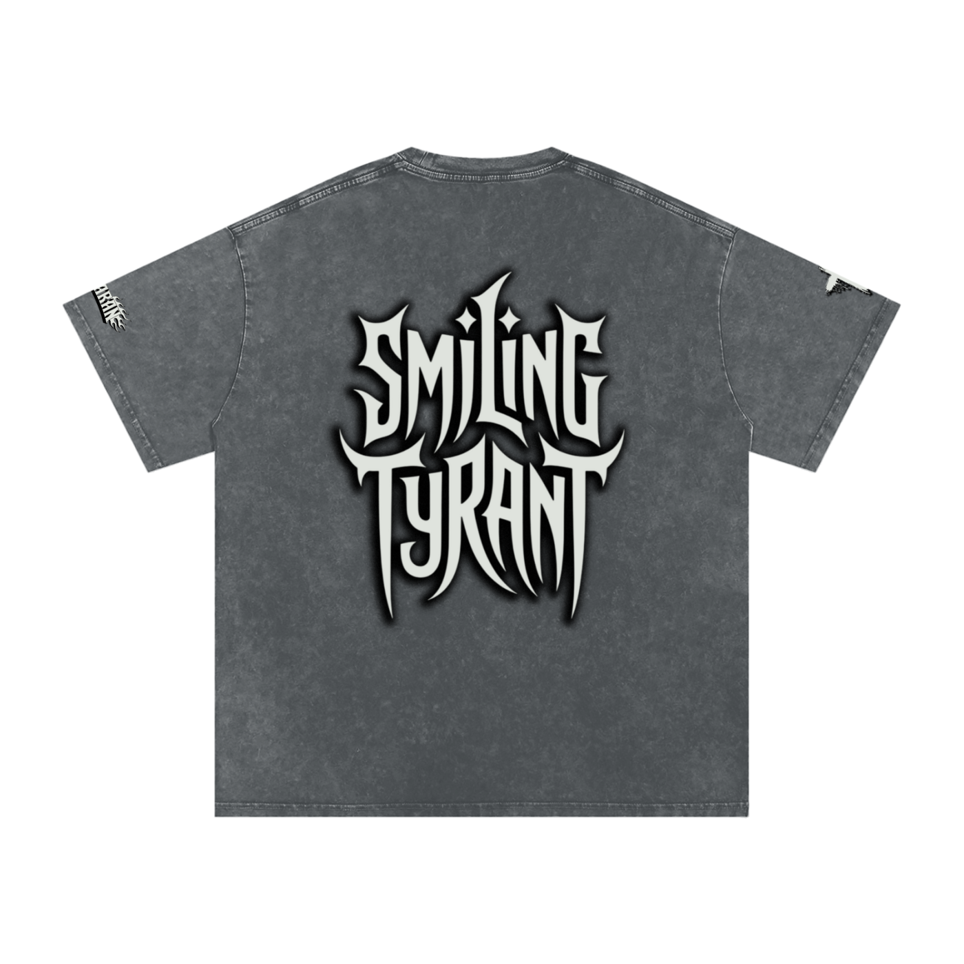 Smiling Tyrant Snow Washed Oversized Cotton T-Shirt