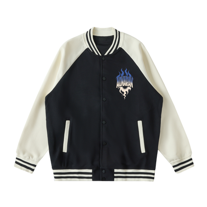 Aonaran Varsity Two Tone Raglan Sleeve Varsity Jacket