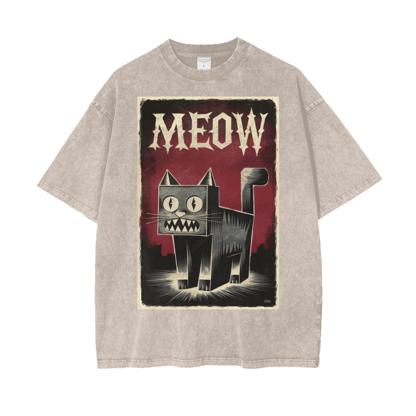 Aonaran Graphic Acid Wash Oversize T-Shirt