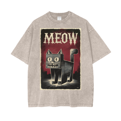 Aonaran Graphic Acid Wash Oversize T-Shirt