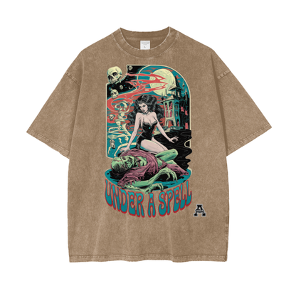 Aonaran Graphic Acid Wash Oversize T-Shirt