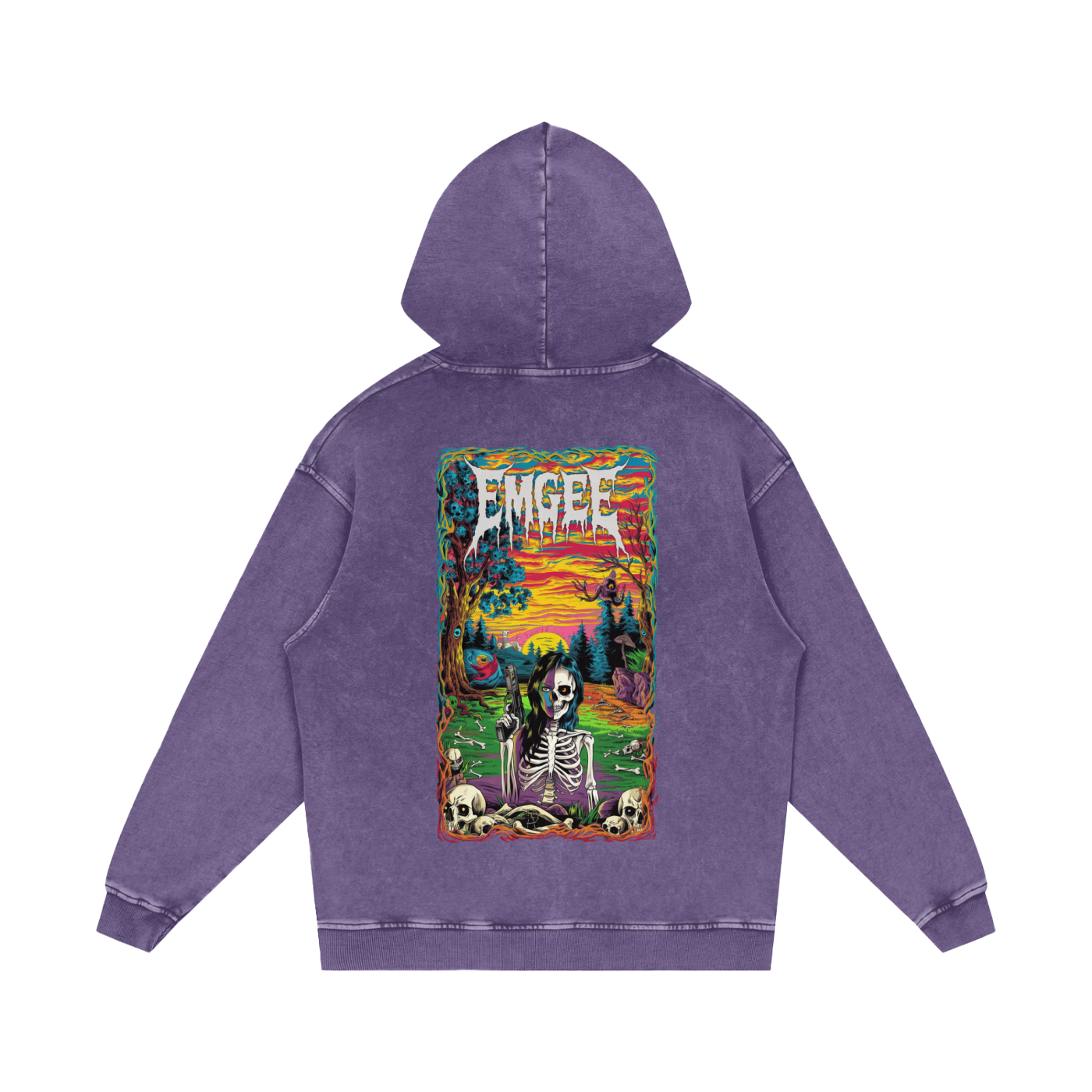 EMGEE Acid Wash Oversize Hoodie
