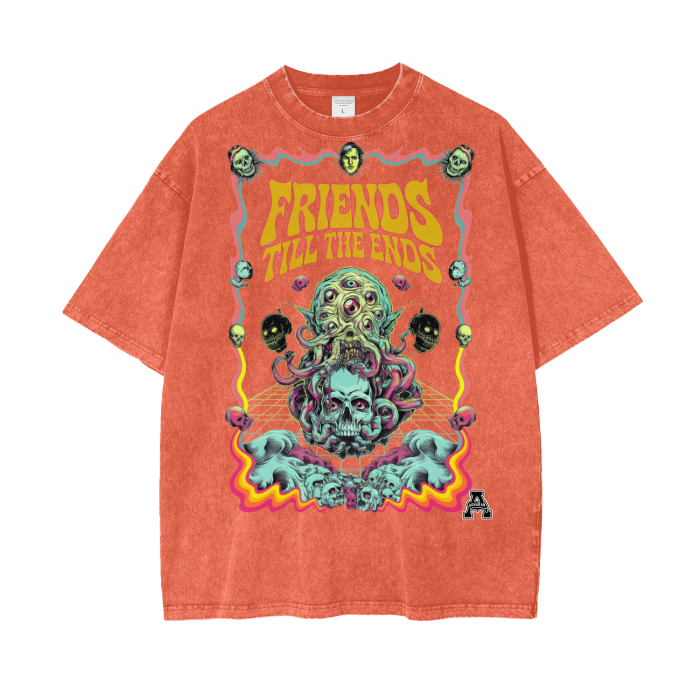 Aonaran Graphic Acid Wash Oversize T-Shirt