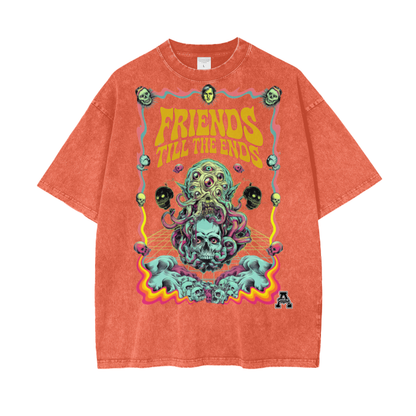 Aonaran Graphic Acid Wash Oversize T-Shirt