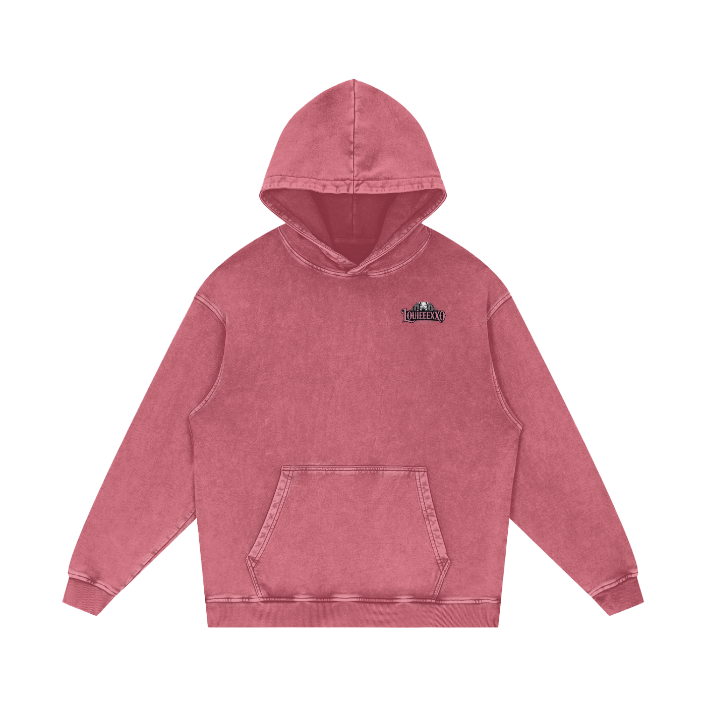 Louieeexxo Snow Washed Loose Cotton Hoodie