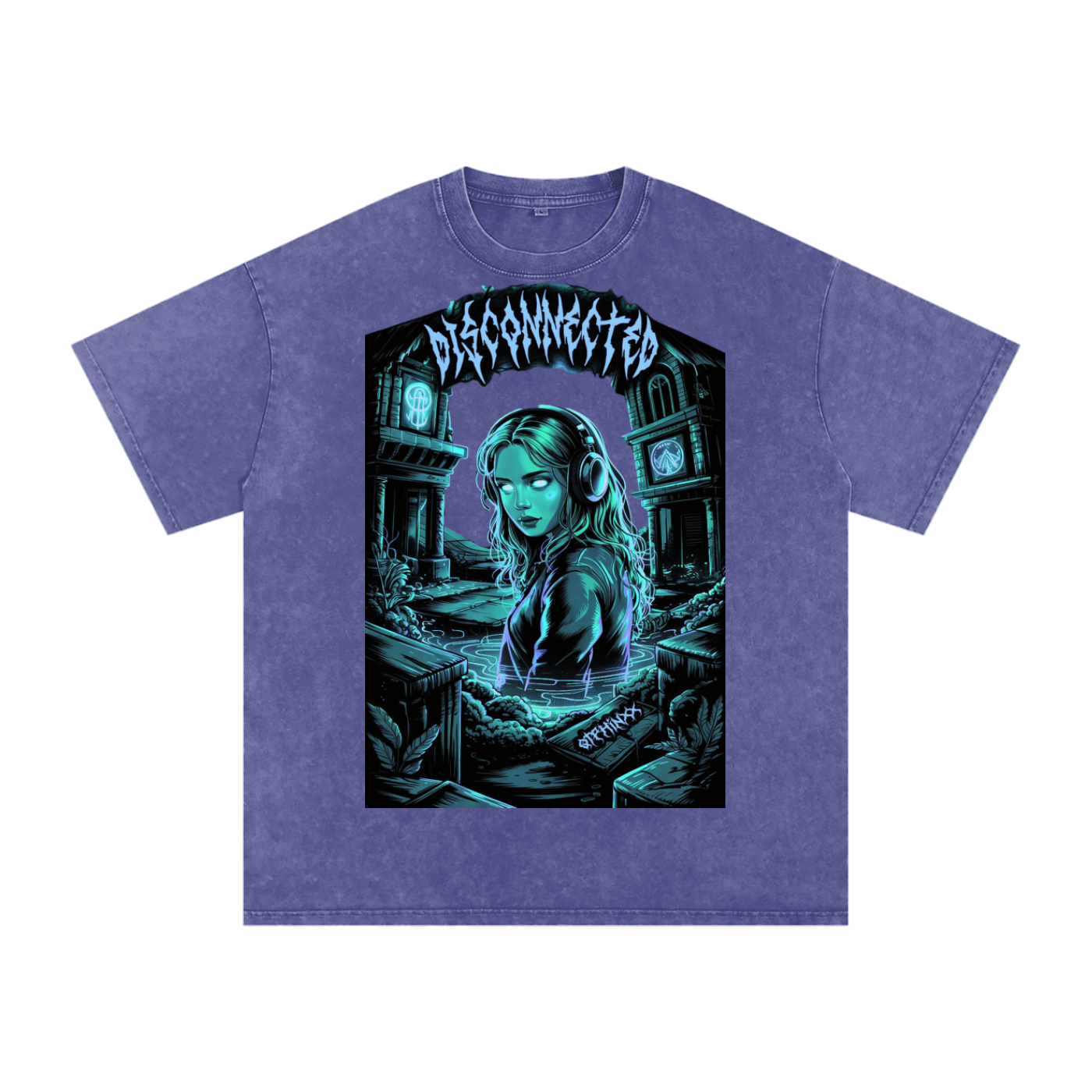 Disconnected Acid Wash Oversize T-Shirt