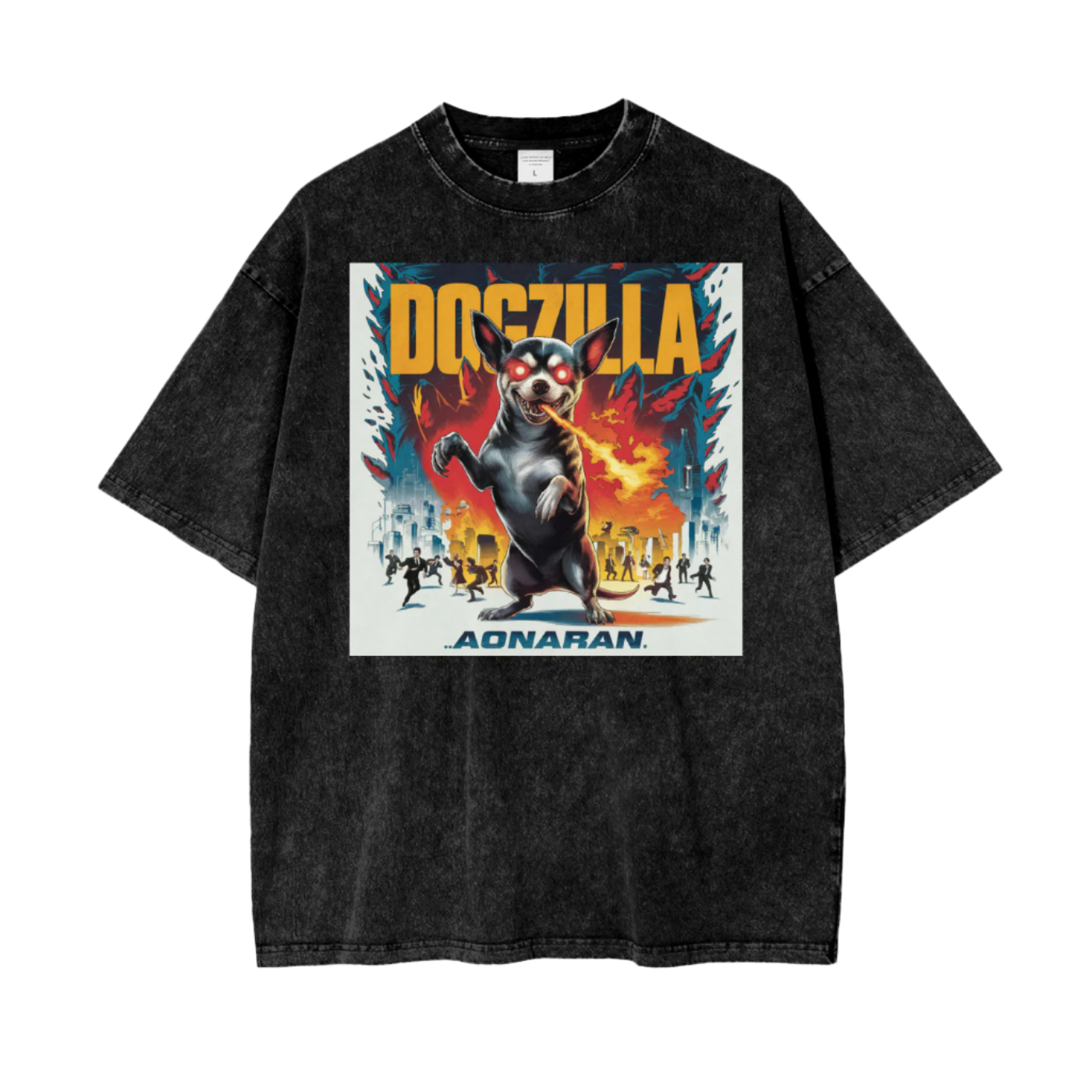 Aonaran Graphic Acid Wash Oversize T-Shirt