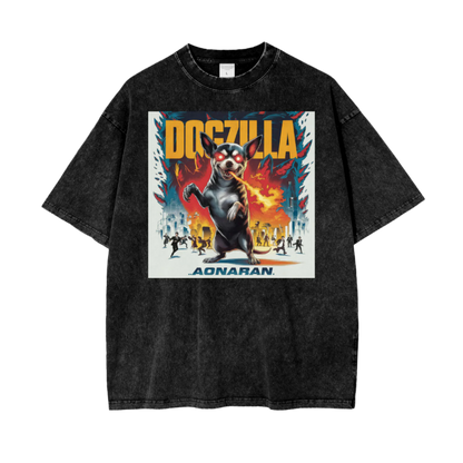 Aonaran Graphic Acid Wash Oversize T-Shirt