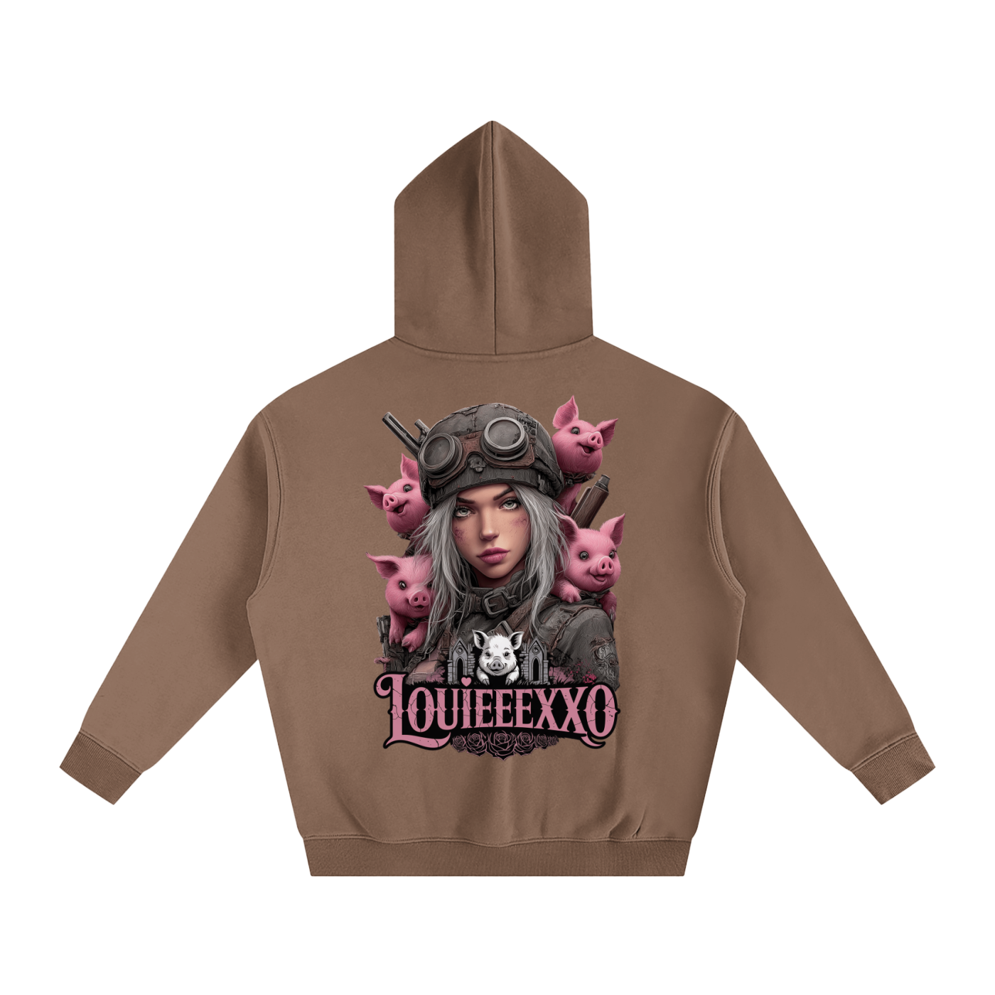 Louieeexxo Oversize Fleeced Hoodie