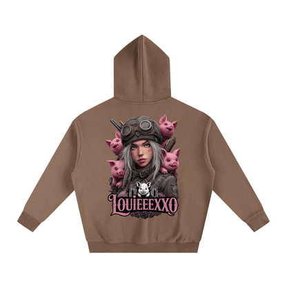 Louieeexxo Oversize Fleeced Hoodie