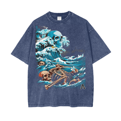 Aonaran Graphic Acid Wash Oversize T-Shirt