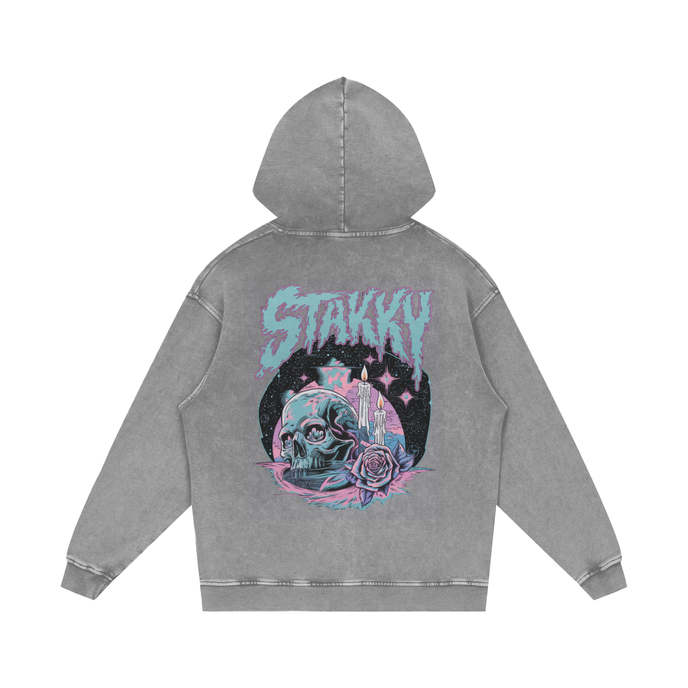 Stakky Acid Wash Oversize Hoodie