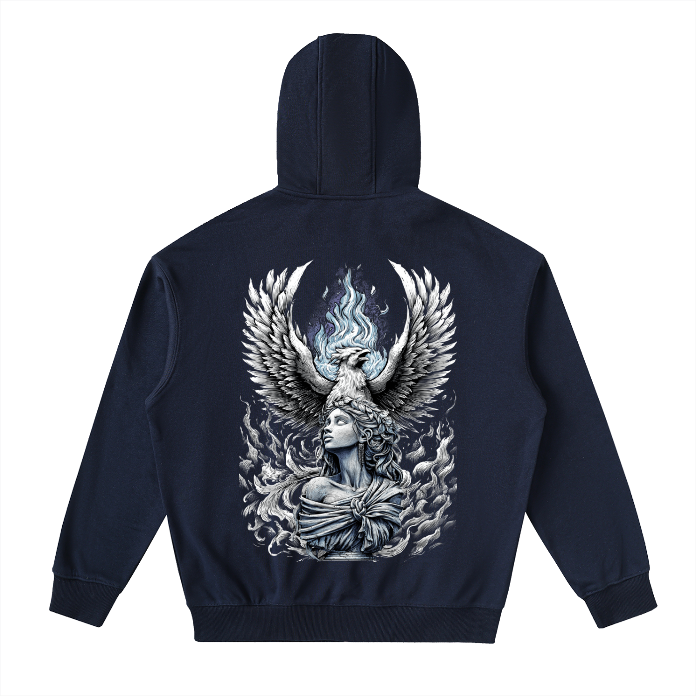 Aonaran Angelic Frost Drop-Shoulder Zip Up Hoodie