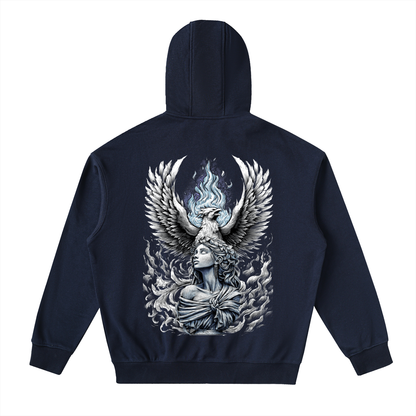 Aonaran Angelic Frost Drop-Shoulder Zip Up Hoodie
