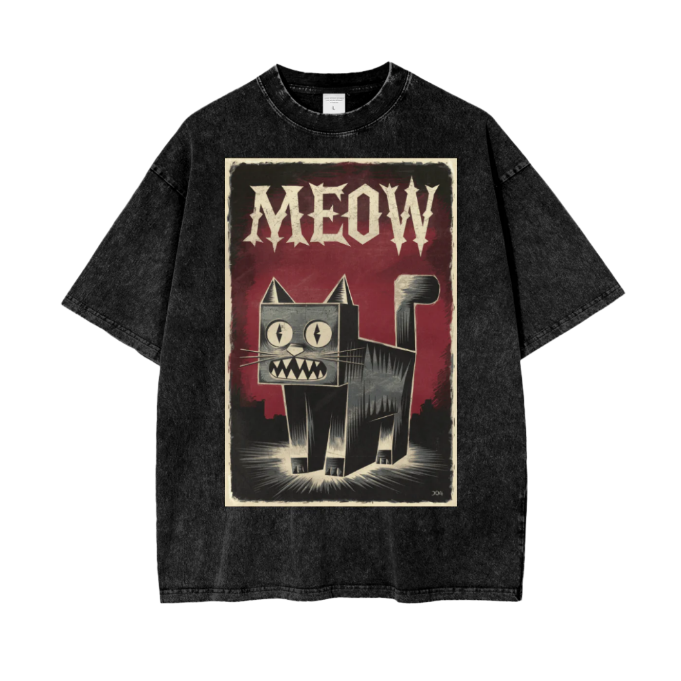 Aonaran Graphic Acid Wash Oversize T-Shirt