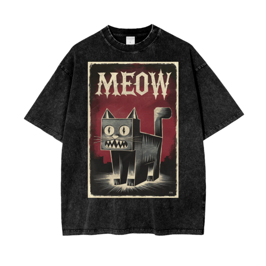 Aonaran Graphic Acid Wash Oversize T-Shirt