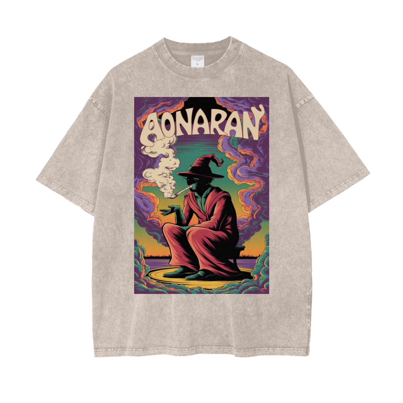 Aonaran Graphic Acid Wash Oversize T-Shirt