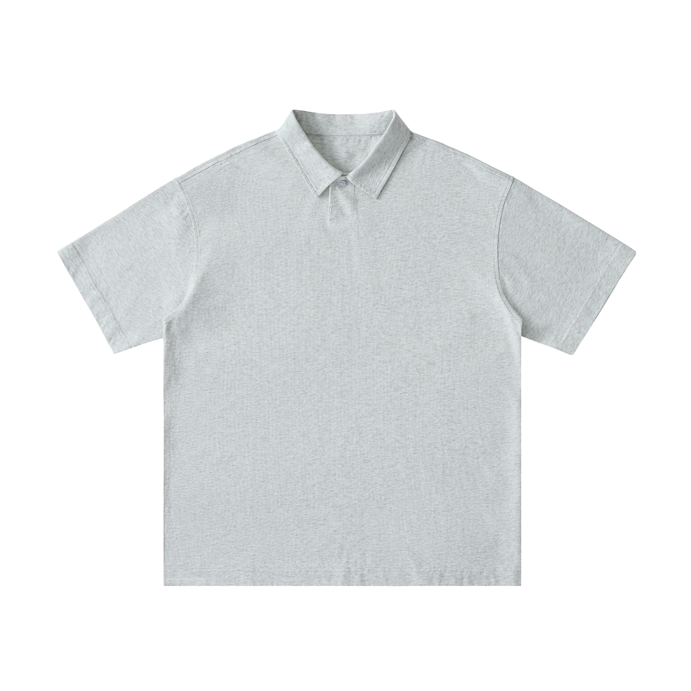 Aonaran Varsity Loose Cotton Short-Sleeve Polo Shirt