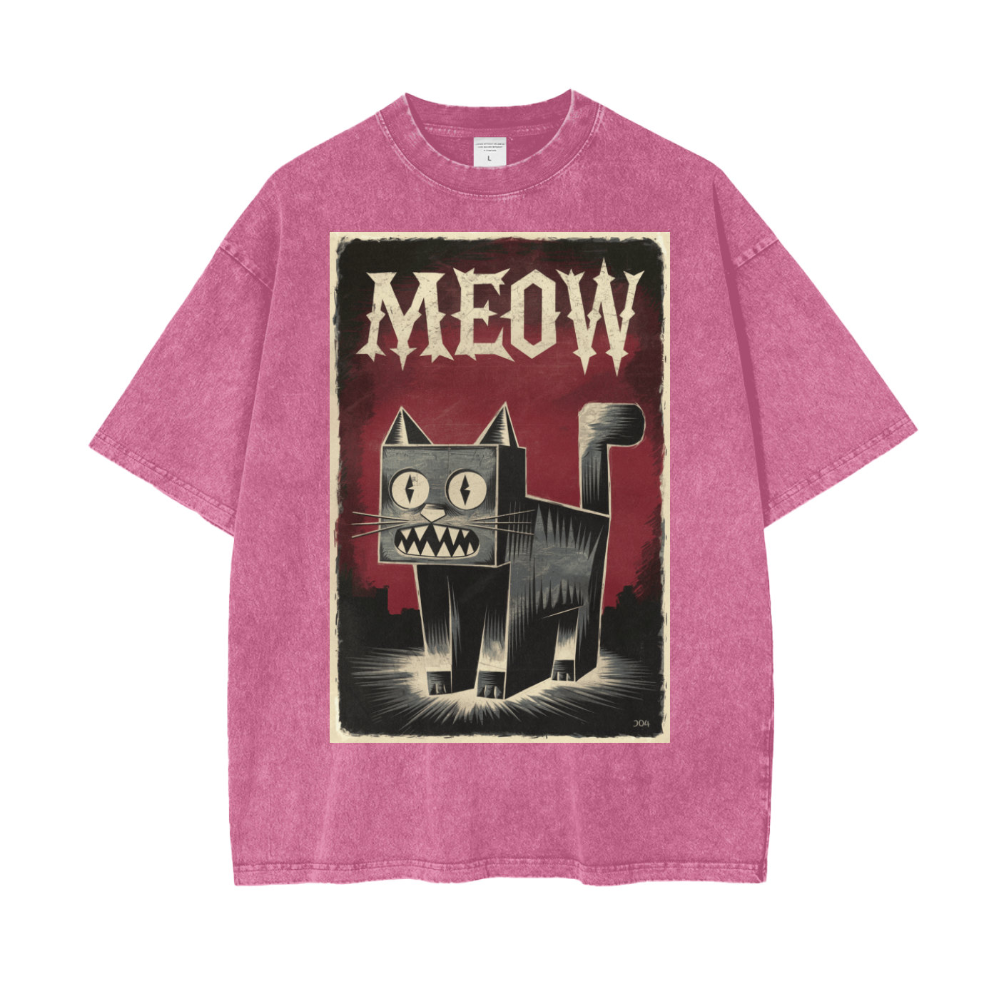 Aonaran Graphic Acid Wash Oversize T-Shirt