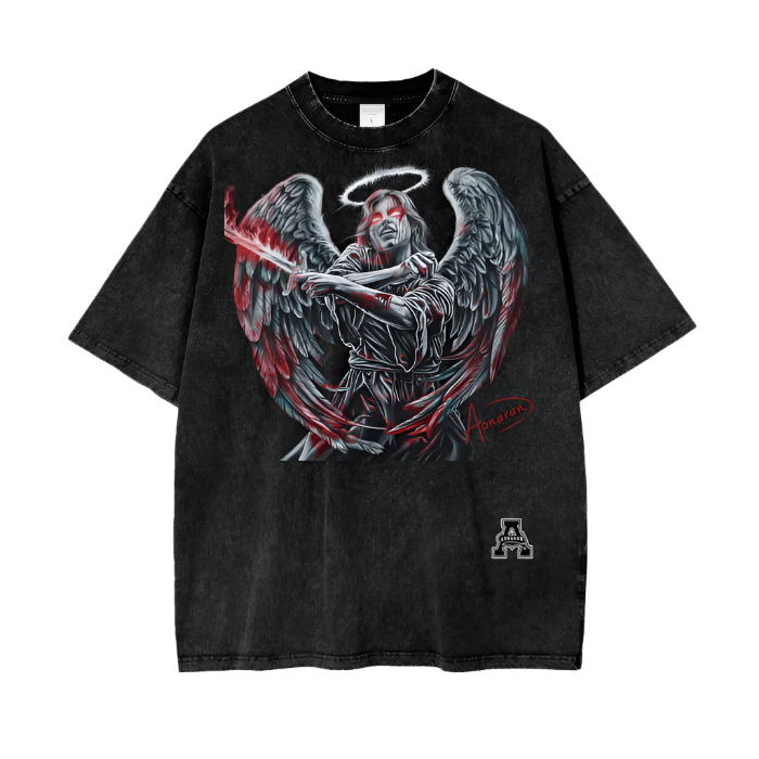Aonaran Graphic Acid Wash Oversize T-Shirt
