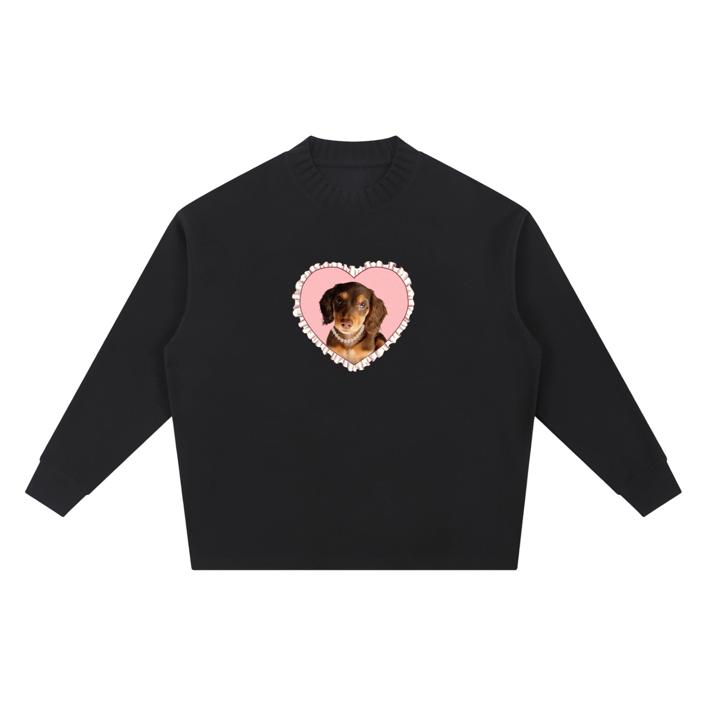 Marie B-Day Collection Knitted Round Neck Oversize Sweatshirt