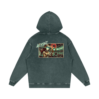 Allysinz Acid Wash Oversize Hoodie